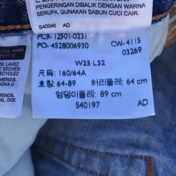 Levi’s 501 Denim Cut Off Shorts Size 25 - Picture 6 of 7